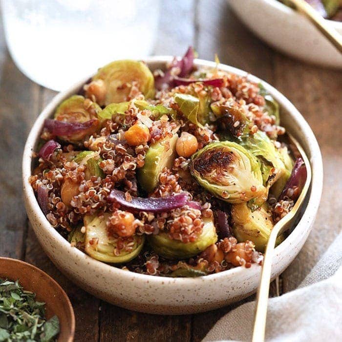 Roasted Brussel Sprout & Quinoa Salad: Your Healthy Holiday Side